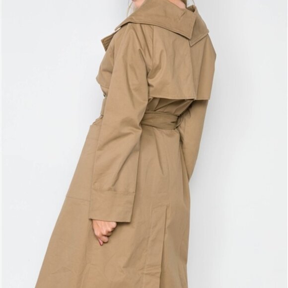 Tan trench Over Coat - Picture 3 of 3